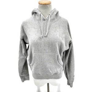 Champion Reverse Weave gray cropped hoodie in size small